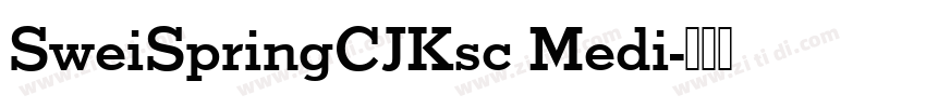 SweiSpringCJKsc Medi字体转换
